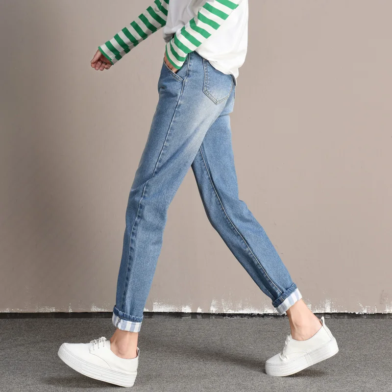 Losse Rechte Jeans Voor Vrouwen 2018 Lente Herfst Denim Katoen Casual Broek  Mode Manchetten oprollen Zoom Jeans Vrouwelijke Broek|jeans for women|jeans  femalejeans fashion - AliExpress