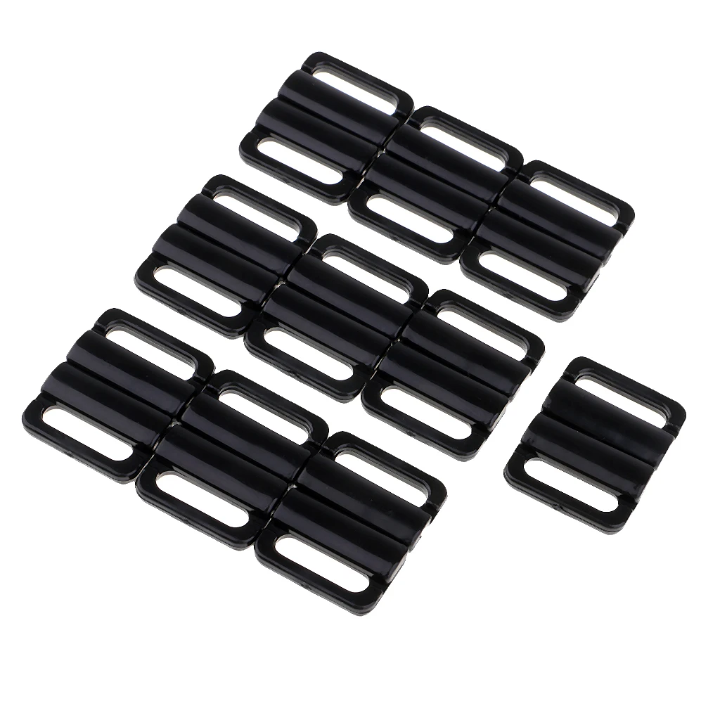 20 Pairs Plastic Bikini Clips Snap Hooks Bra Strap Swimwear Clasp Lingerie Supplies 14mm