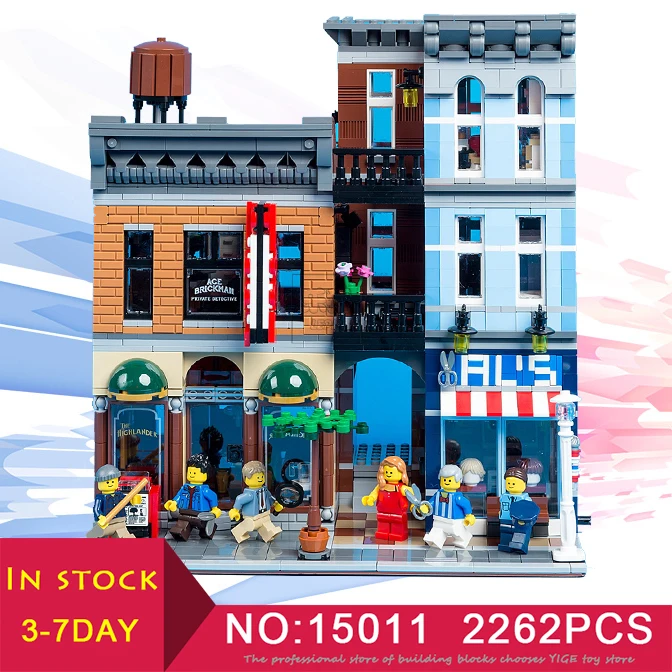 

LEPIN 15011 Creator Series The Detective's Office Set Assemble compatible LegoINGlys 10197 Building Blocks toys for children