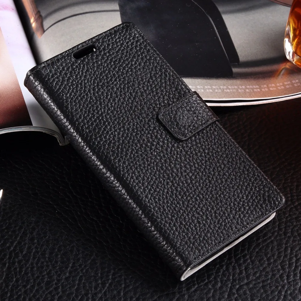 Luxury Genuine Leather Wallet Case for LG K8 5 0 Litchi Pattern Flip Phone Cover Card