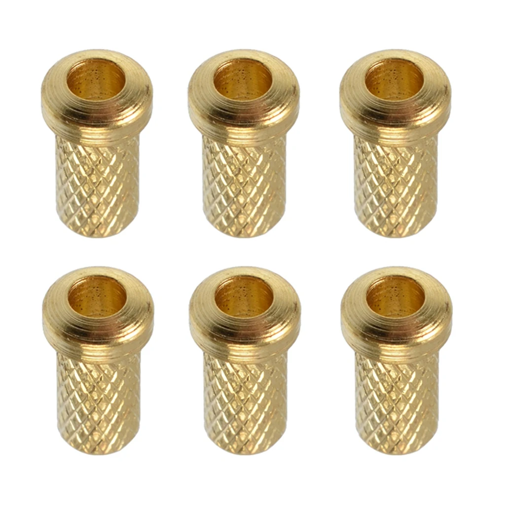 6 Pcs Durable Iron Electric Guitar String Mounting Through Body  Ferrules Bushings Guitar Parts Great Feplacement 9 x 5mm