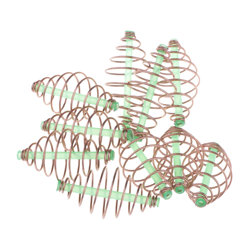 30 шт. рыболовная пружина для ловли карпа Встроенная грубая приманка рыболовная металлическая снасть клетка для рыболовных приманок металлическая маленькая приманка для плавания
