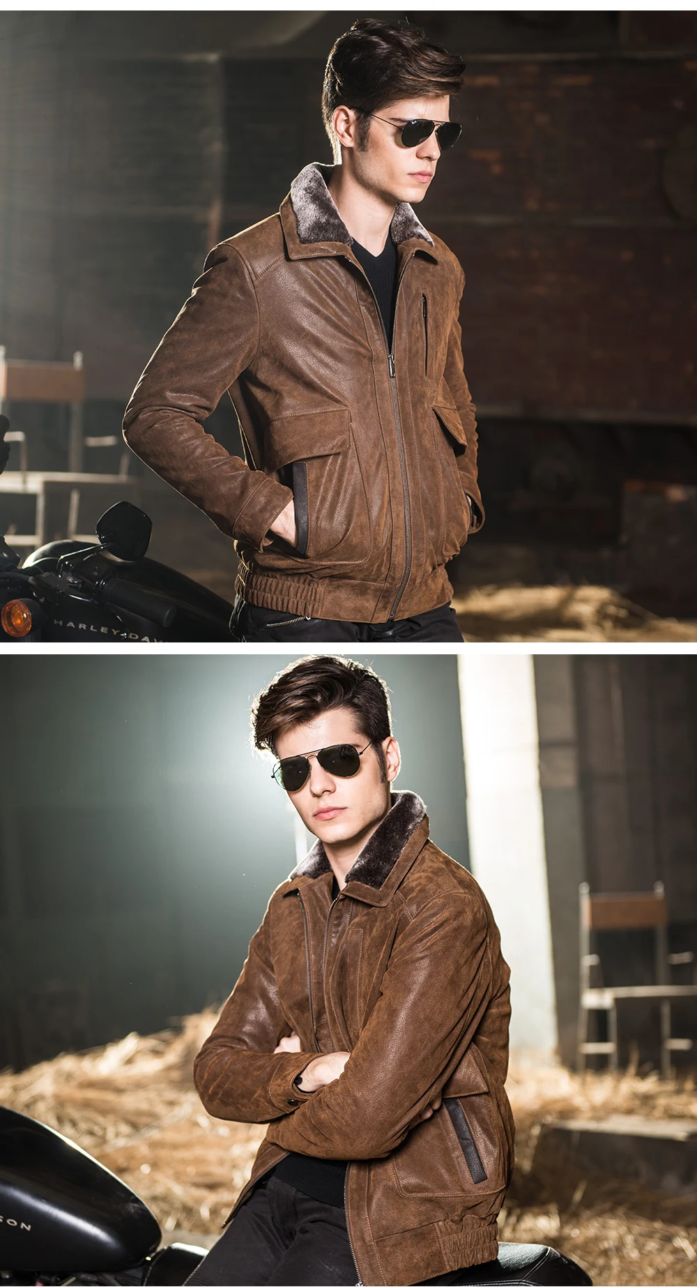 Мужская куртка из натуральной кожи, мотоциклетная куртка из натуральной кожи, Мужская теплая кожаная куртка с хлопковой подкладкой