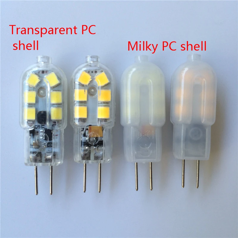 

Hot! G4 SMD2835 12leds 2W AC12V DC12V PC-shell or Silica gel Led Bulbs light Chandelier Crystal Corn room lights