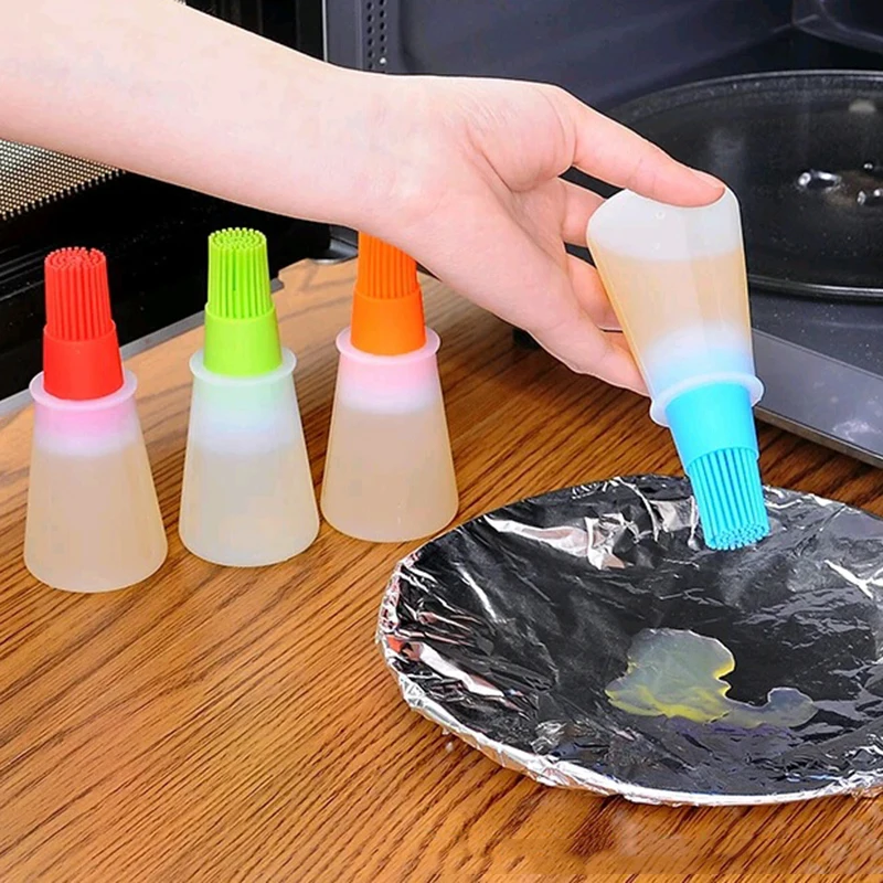 1 PC Grill Oil Bottle Brushes Silicone Liquid Oil Pen Cake Butter Bread