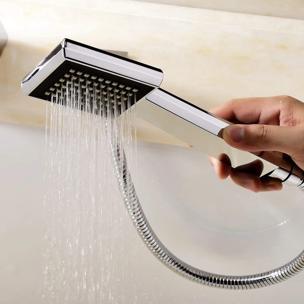 quyanre wanfan frap RU shipping chrome bathtub faucet waterfall spout 2-way single handle mixer tap bathroom shower faucet2
