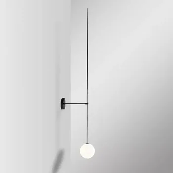 

Nordic modern LED Wall Lamp Glass Ball Bathroom Mirror Besde American Retro Wall Light Sconce