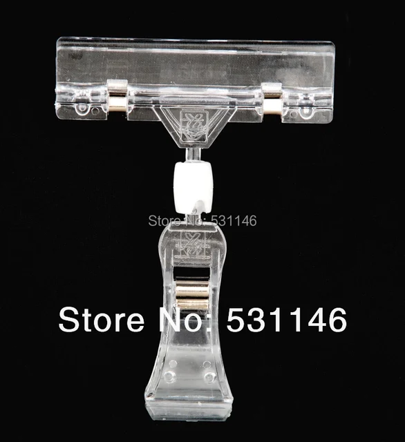 wholesale POP Clear plastic clips advertising display sign holder