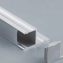 Стоимость 2 м/шт. 50 м/лот дизайн алюминиевый профиль с крышкой и фитингом светодиодный световой бар для ювелирного шкафа