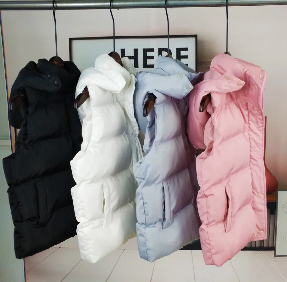 

Boys Cotton Vest Girls Autumn Winter Cotton Outerwear Solid Casual Kids Vest Children Clothing Boys Clothes