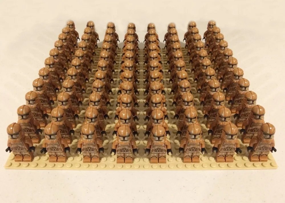 

55PCS/lot Star Wars sw606 Solider toys Geonosis Clone Trooper figure building block sets compatible legoe children toys