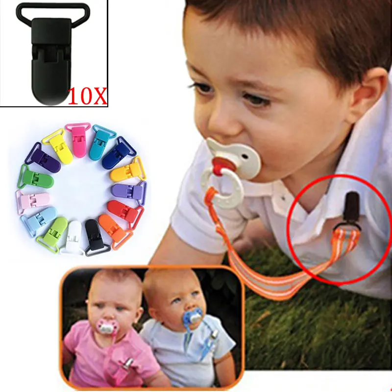 10Pcs/set New Plastic Baby Pacifier Clip Holder Soother Pacifier Mam