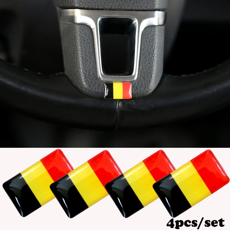 

Car-styling Sport Wheel Badge 3D Emblem Belgium Decals Logo For Ford focus 2 focus 3 Fiesta EcoSport ESCORT The car stickers