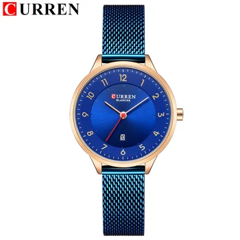 

CURREN Brand Woman Watch 2018 Luxury Women Watches Ladies Steel Strap Quartz Date Watches Casual Waterproof Lady Wrist watch NEW
