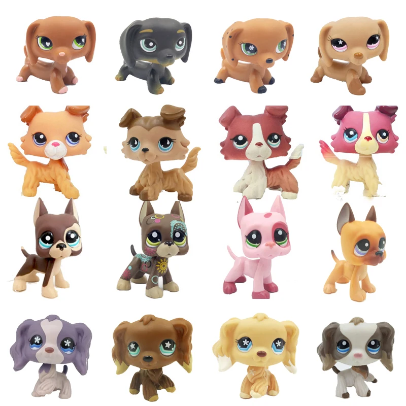 

rare original pet shop lps toys dog dachshund cocker spaniel little puppy collie 58 Great Dane old real animal collection gifts