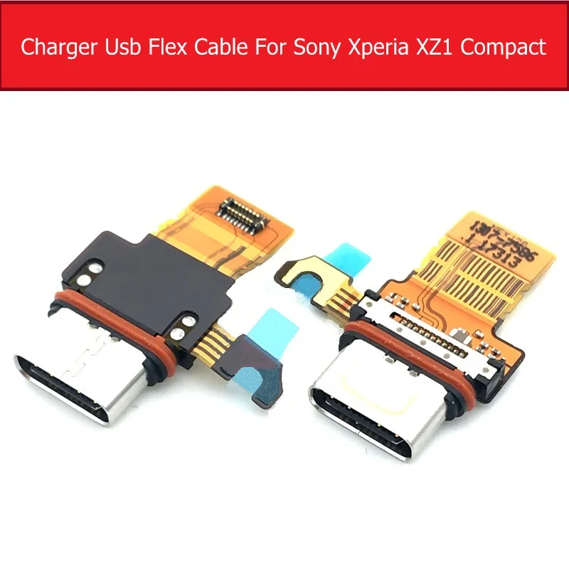 Зарядка через usb гнездо Нижняя плата для Sony Xperia XZ/XZS/XZ Premium XZ1/XZ1 компактный мини Зарядное устройство док-станции с портом Модуль гибкий кабель