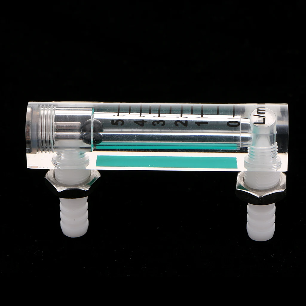 

0.5-5LPM Oxygen Acrylic Flow Meter Flowmeter With Valve For Air, To Measure Gas Single-Phase Non-Pulsating Flowing