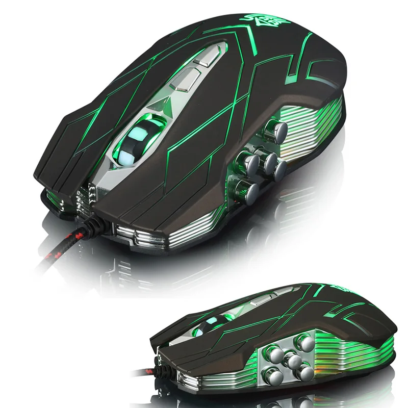 

Wired 9D JS-X9 II 3500DPI USB Optical Ergonomic Gaming Mouse Gamer Built in Weight Red/Green/Blue LED Backlit Laptop Computer
