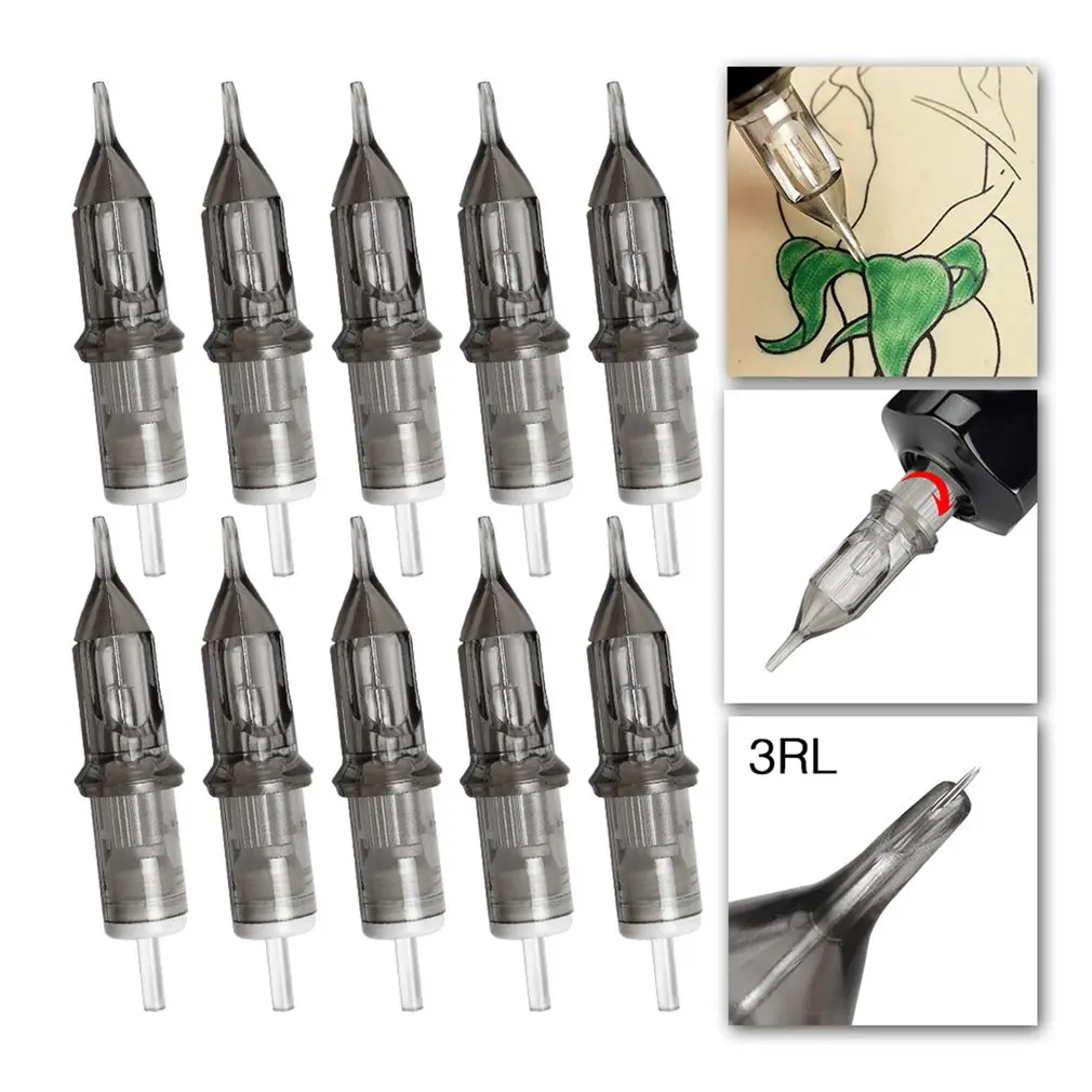 10 шт./лот Одноразовые стерилизованные перманентные губы бровей Макияж байонет татуировки Моторные иглы картридж 3RL