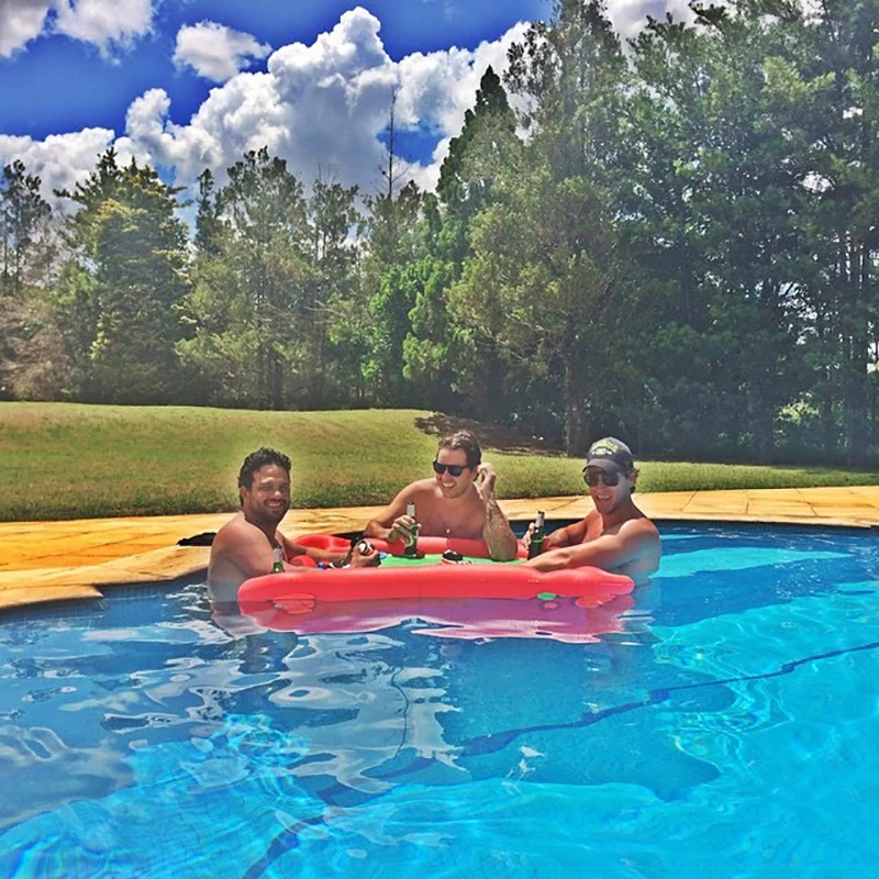 4-Person Inflatable Water Group Pool Float for Beach Island Floating Row Lounge Raft Adult Kids Water Toy Sunbath Bed with Chair 4-Person Inflatable Water Group Pool Float for Beach Island Floating Row Lounge Raft Adult Kids Water Toy Sunbath Bed with Chair