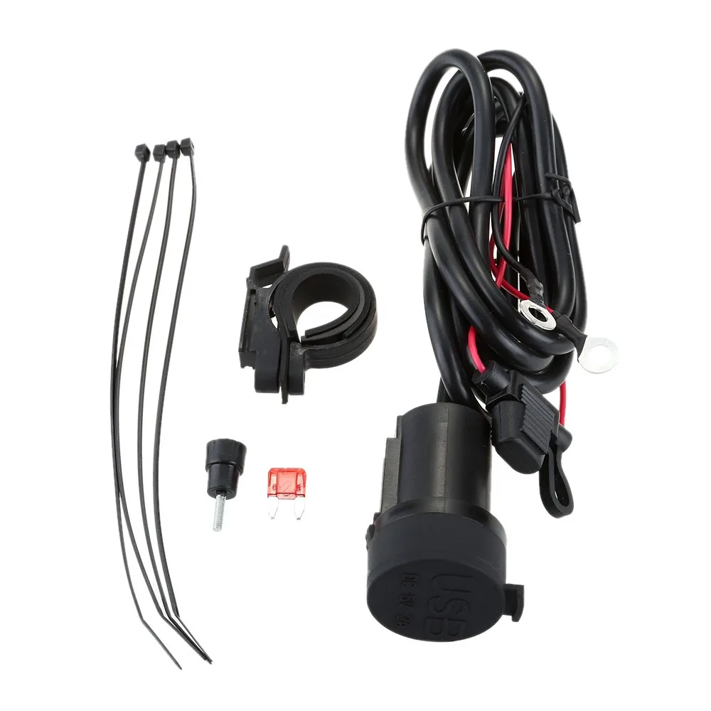 

Motorcycle Dual car usb socket 12V led dual USB with waterproof cover Outlet Power for GPS Mobile Phone MP3 Player