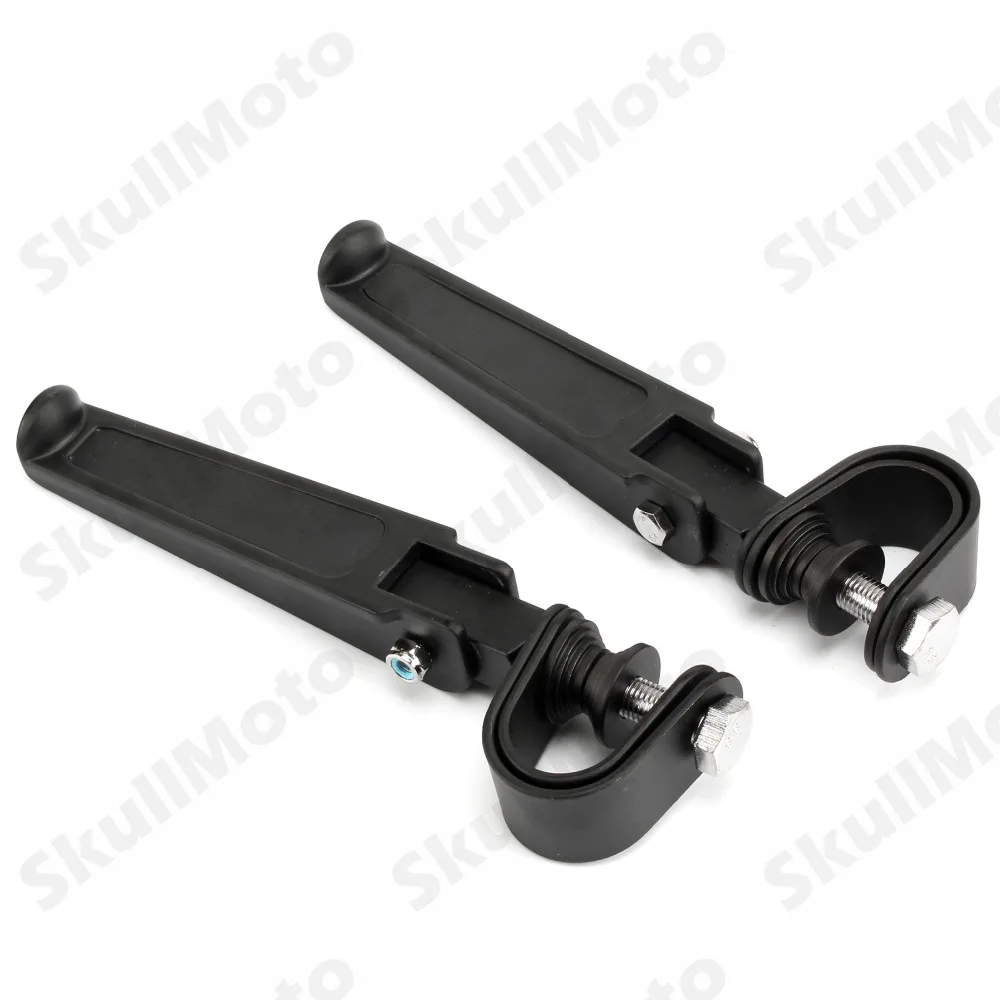Motorcycle Street Bike U clamp Foot Pegs Pedal with 1 1.25" Highway