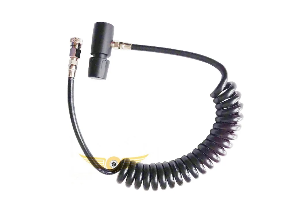 

Paintball Remote Hose PCP high pressure Coil Hose with Quick Disconnect 3000PSI Black