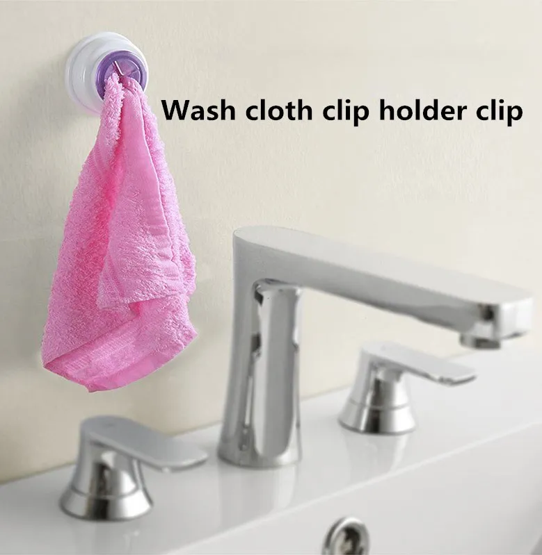 Bathroom Wash Cloth Towel Clip Holder Kitchen Towel Clip Rack Holder Practical3C 