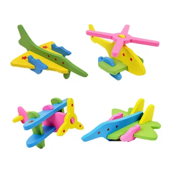 

Chanycore Baby Learning Educational Wooden Toys Blocks Assemblage Geometric Shape Plane Helicopter hmy 4pcs/set Kids Gifts 4220