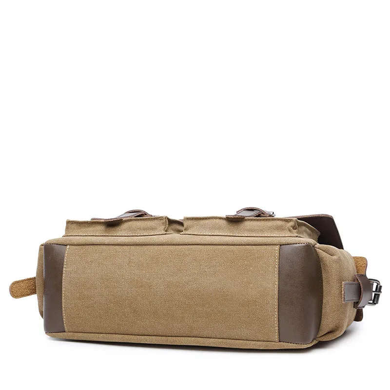 Designer Brand Canvas Briefcase Vintage Men Messenger Bags Fashion Male Shoulder Bag with leather Crossbody Bags Briefcase