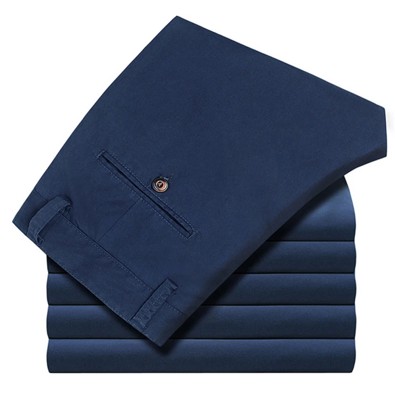 

Mens Dress Pants Casual Business Formal Trousers Chinos Cotton Black Navy Blue Khaki Green Clearance Cheap Size 33