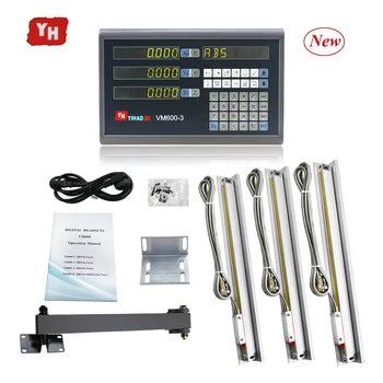 

3 Axis Dro Unit Digital Readout Display System And 5U Linear Glass Encoder Scale 400 500 600 700 800 900 1000 for Milling/Lathe
