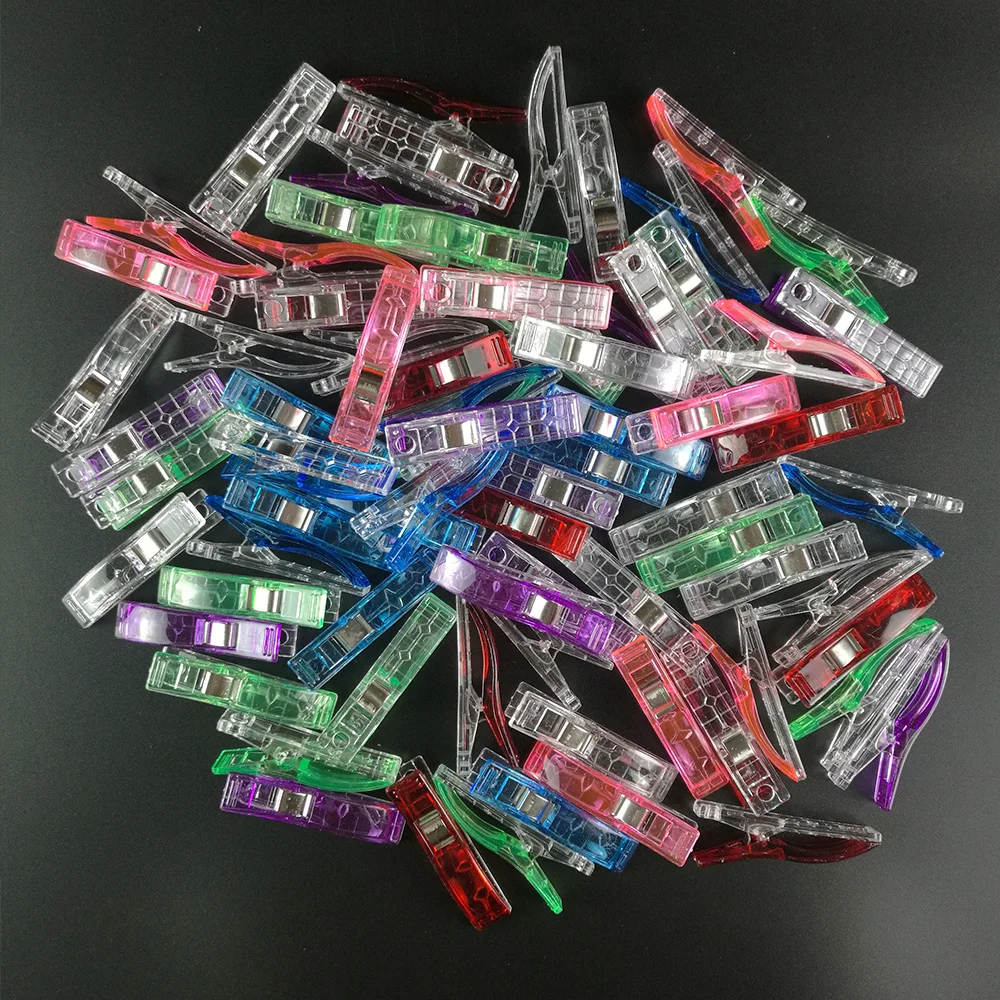 10pcs Clover Wonder Clips PVC Plastic Clips for Knitting Crochet