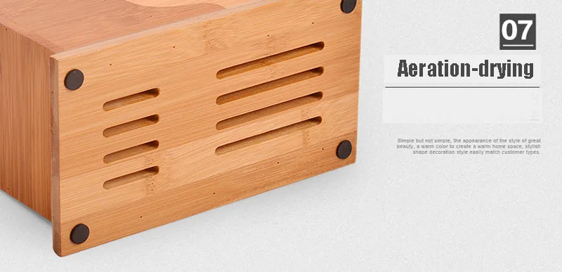 Multifunctional Kitchen Accessories Bamboo Knife Holder Ventilated Dry Knife Rest Health Creative Knife Block Free Shipping18