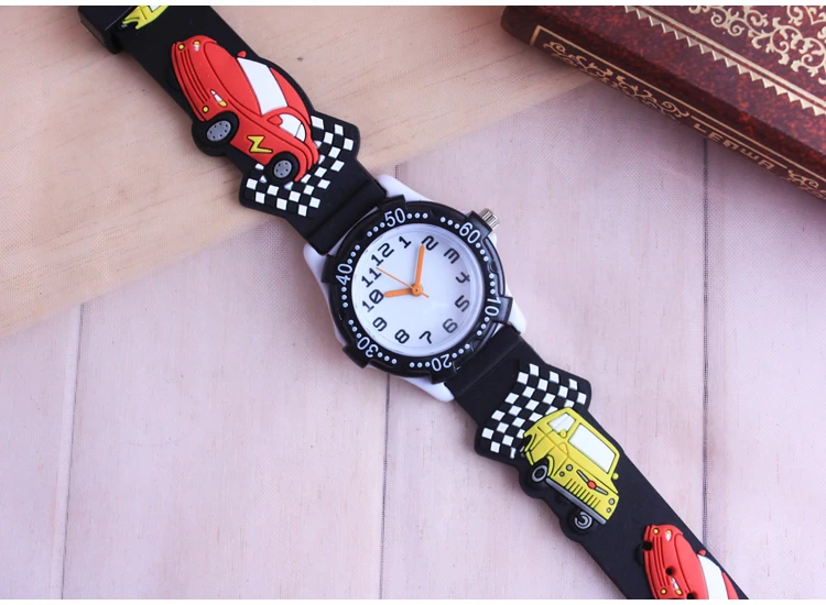 Уиллис мода автомобиль марки детской дизайн кварцевые часы водонепроницаемые детские часы для мальчиков Девушки Студенты Наручные часы