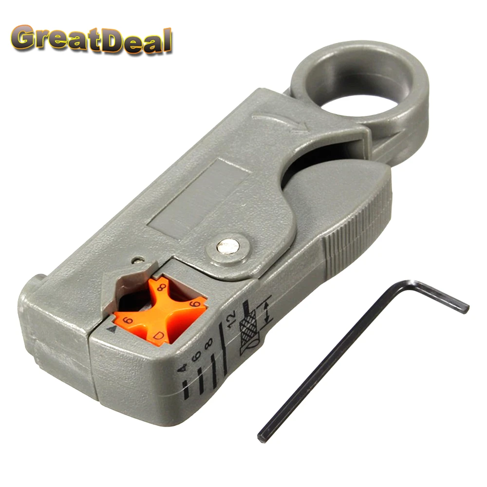 Networking Tools Rotary Coaxial Cable Wire Stripping Stripper Cutter Stripper for RG-58/59/62/6/6QS/3C/4C/5C Cable HY1502 Networking Tools Rotary Coaxial Cable Wire Stripping Stripper Cutter Stripper for RG-58/59/62/6/6QS/3C/4C/5C Cable HY1502