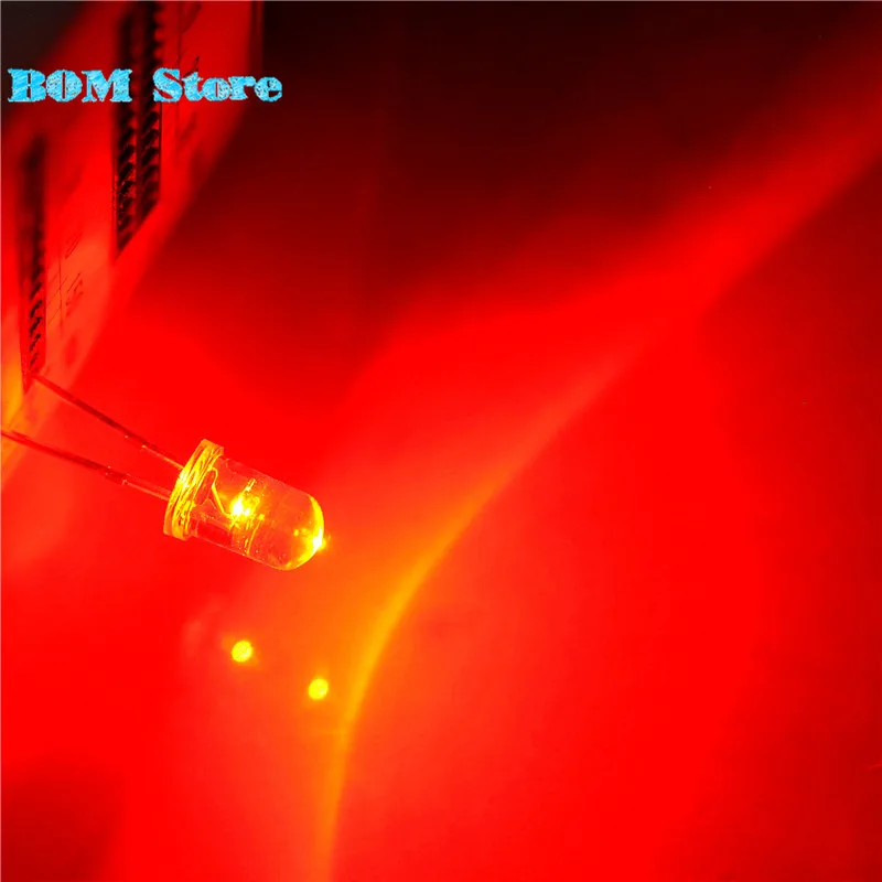 100pcs Super Bright 5mm Round UV red Led Emitting Diode F5 LED light for DIY lights_