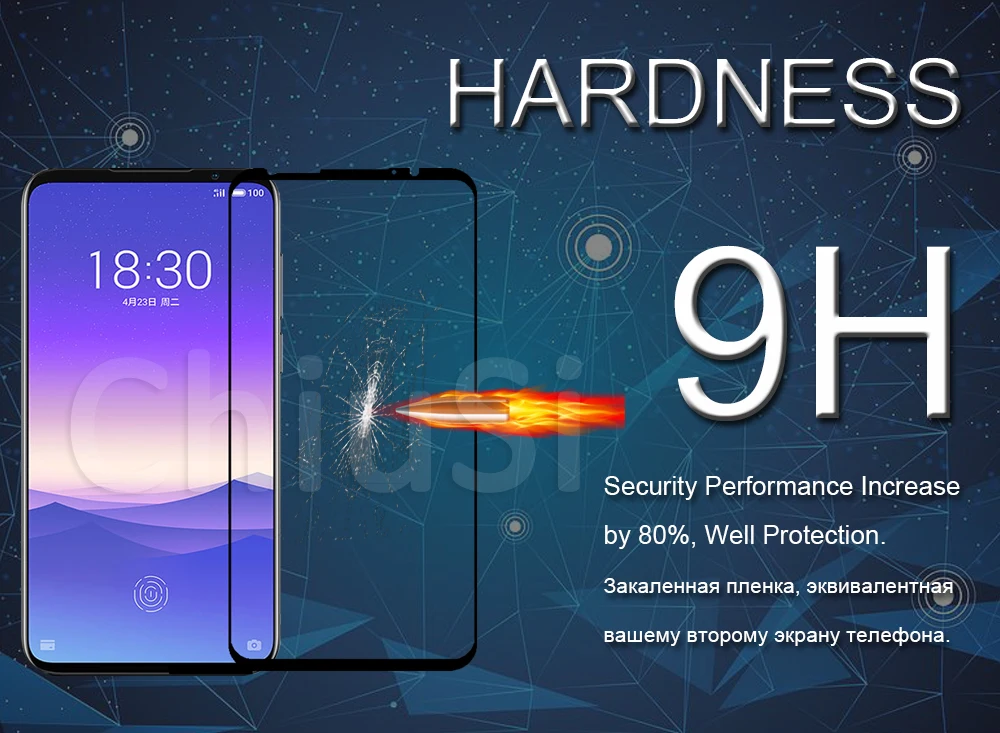 25 шт./лот, полное покрытие, Защита экрана для Meizu 16S 6,2 '', защита от царапин, защитная пленка, закаленное стекло для Meizu 16S