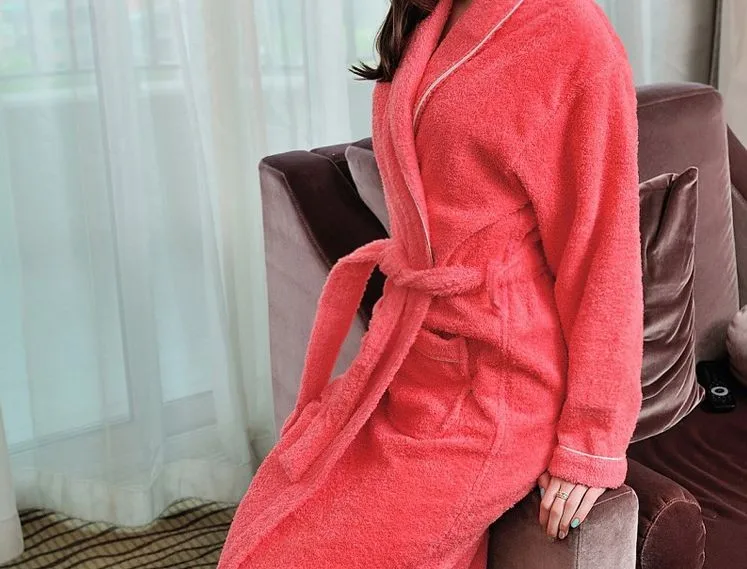 Women's Mid-Calf Cotton Sleep Lounge Robes RBS-D RB22 8