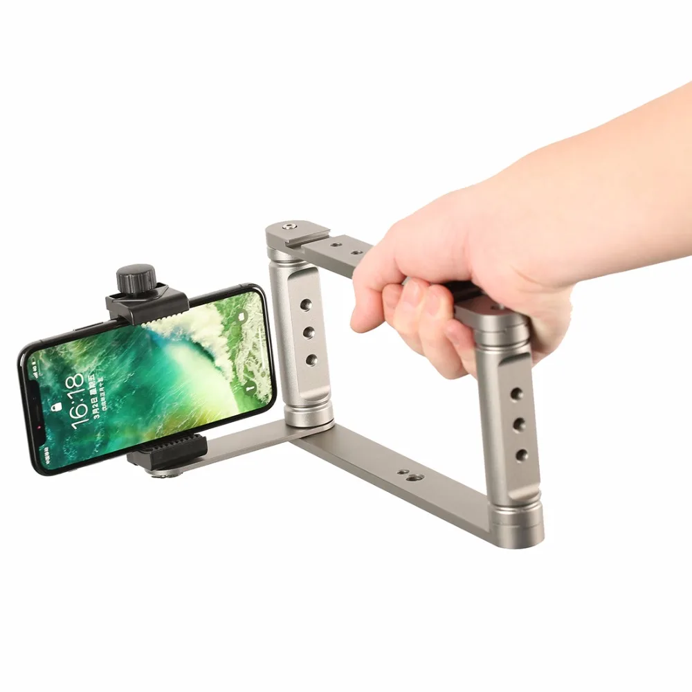 Smartphone Video Rig,for iPhone Filmmaking Recording Vlogging Rig Case,Phone Movies Mount Stabilizer for Mobile Phone