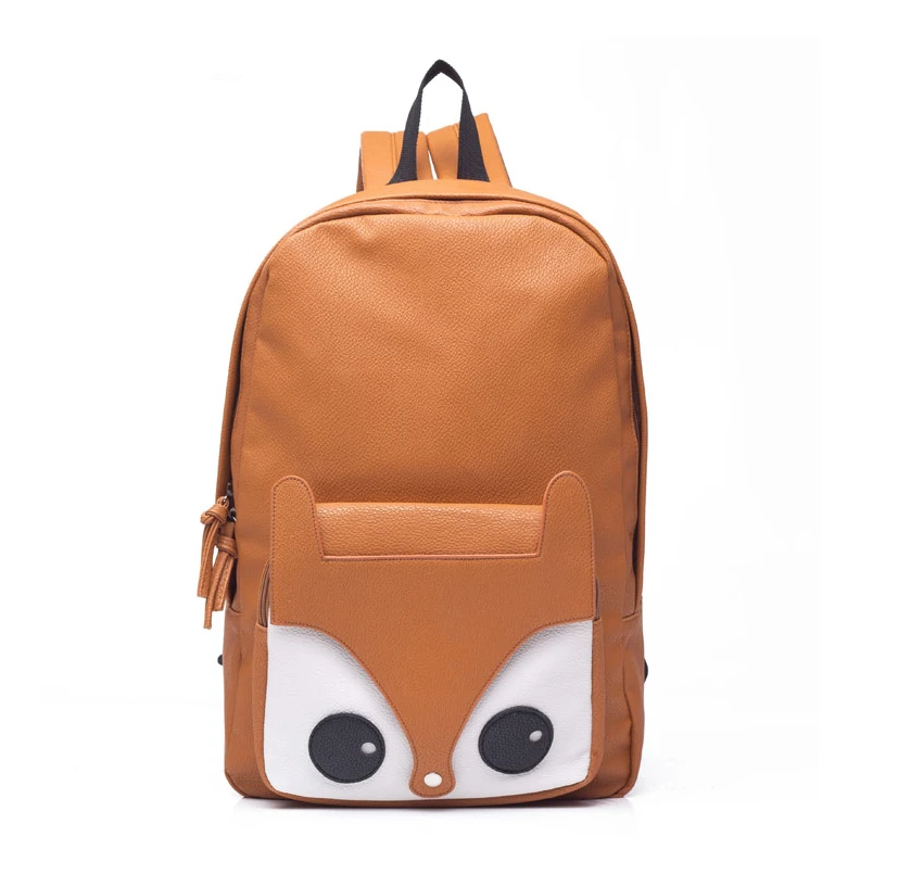 

Hot Sell Fashion Fox Backpack Leather Backpack School bag Bolso Bolsa Backpacks For School Girls Kanken