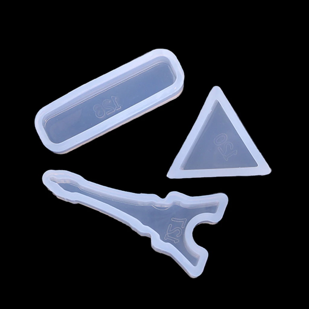 

3 Pieces Assorted Shape DIY Silicone Pendant Mold Mould for Resin Casting Jewelry Making Tool Crafts