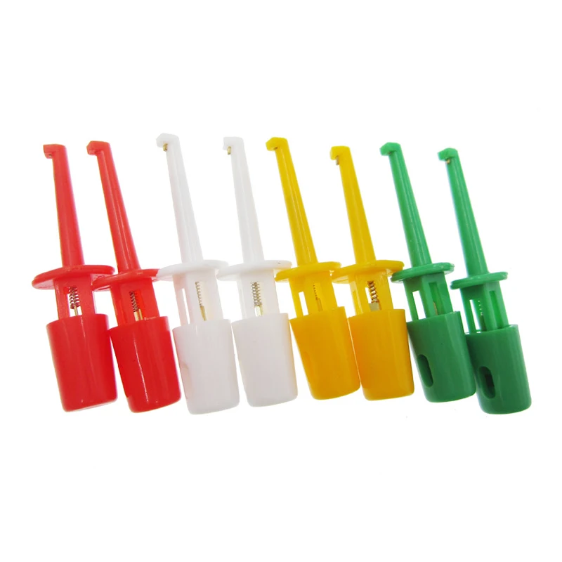 

10PCS 1.7'' Multimeter Lead Wire Kit Test Hook Clip Grabbers Test Probe SMT / SMD IC D20 Cable Welding