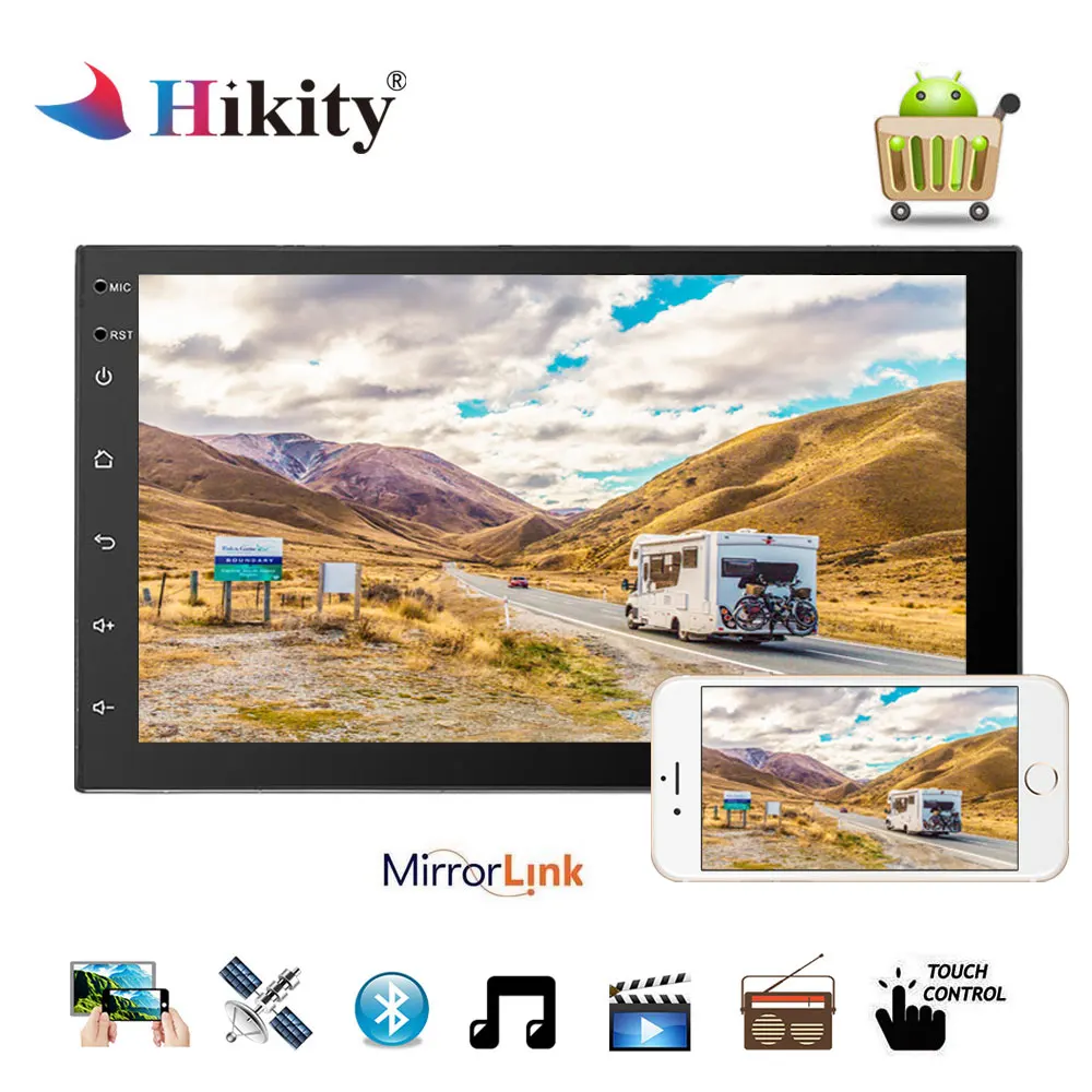 

Hikity Car Radio Android Autoradio GPS DAB Bluetooth Wifi Touch Screen Audio Stereo MP5 Support Mirror Link Multimedia Player