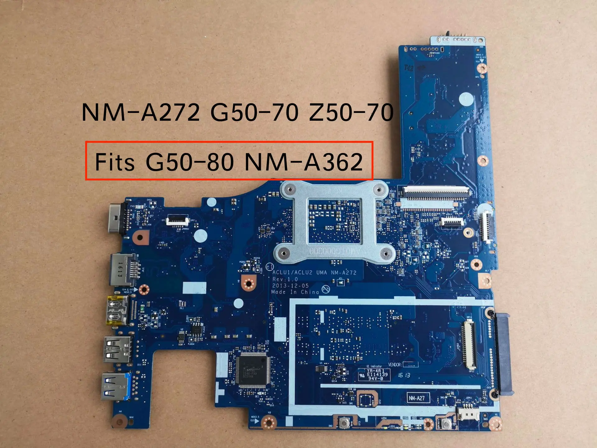 ACLU1 ACLU2 UMA NM-A272 NM-A362 для lenovo G50-70 Z50-70 G50-80 материнская плата портативного компьютера с 3558U