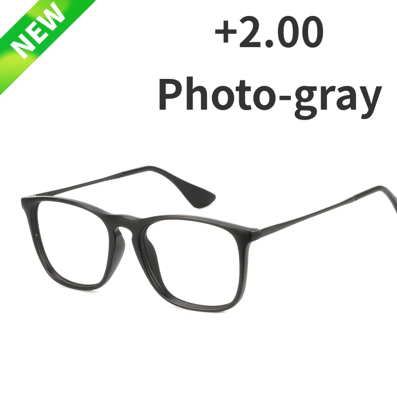 Logorela, фотохромные очки для дальнозоркости, очки для близорукости, очки для мужчин и женщин, компьютерная оптическая оправа для очков - Цвет оправы: Blcak