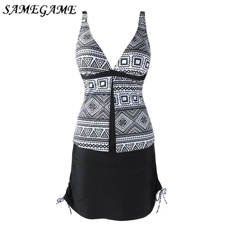 

SAMEGAME 2018Two Piece Bikinis New Hot Sale Bikini Swimwear Women Swimsuit Bathing Suit Floral Biquini Tankini Beachwear
