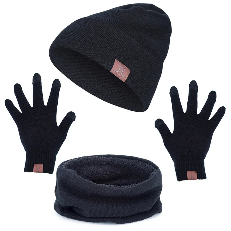 Buy 2018 Winter Scarf Hat Glove Sets Men Women Warm
