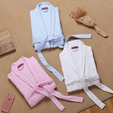 Халат мужской кимоно Халат вафельный Халат мужской женский хлопковый спальный халат Пеньюар Ночная сорочка халаты для влюбленных белый