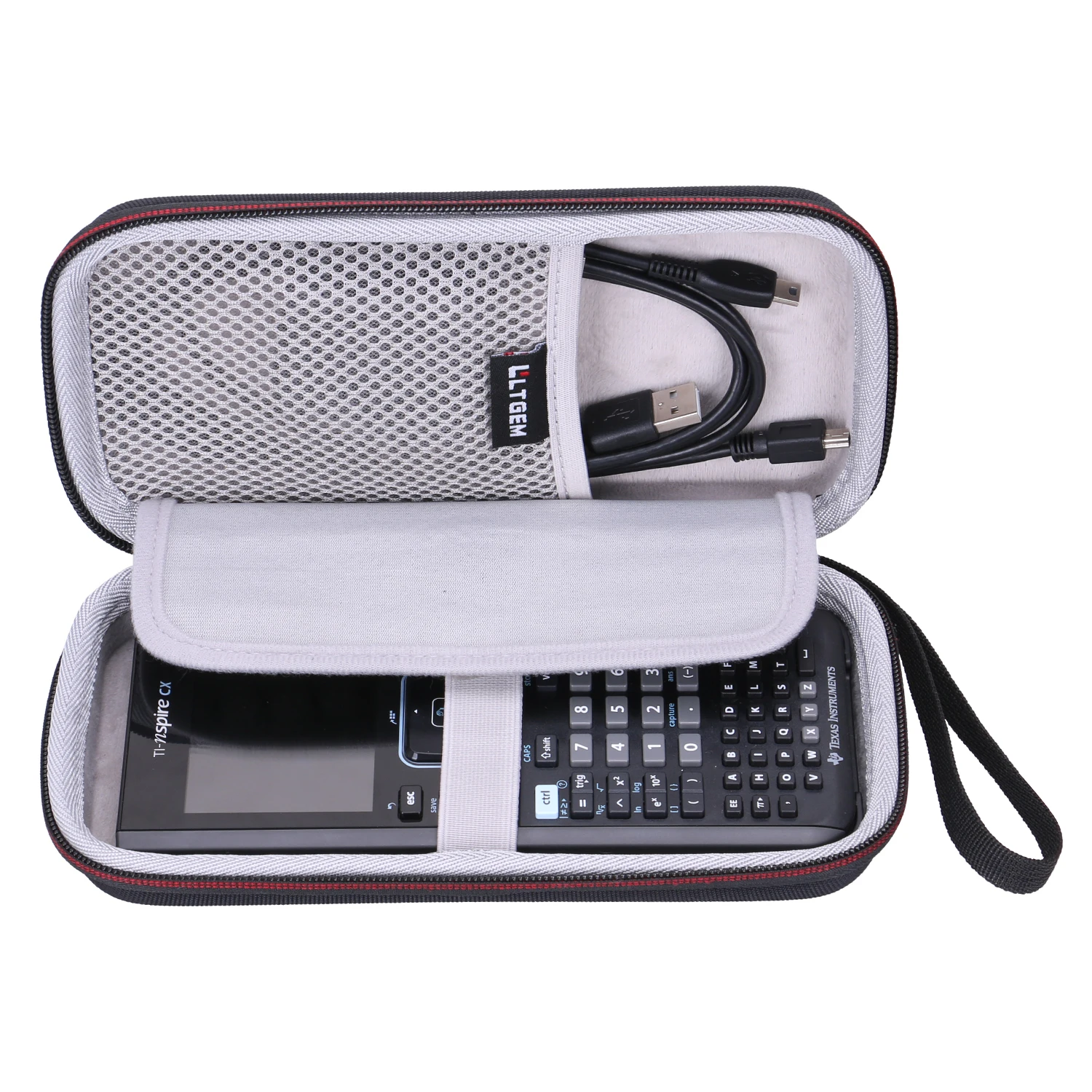 LTGEM EVA Black Carrying Hard Case for Texas Instruments Nspire CX CAS Graphing Calculator